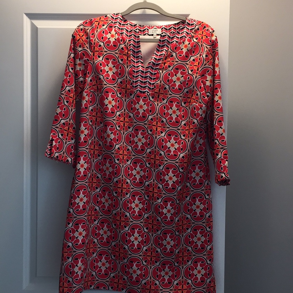 Pink, orange floral dress